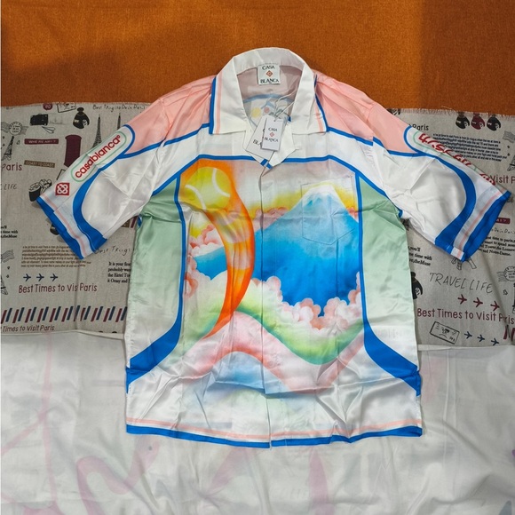 casablanca Other - Casa Blanca Men’s Multicolor Graphic Button-Down Shirt